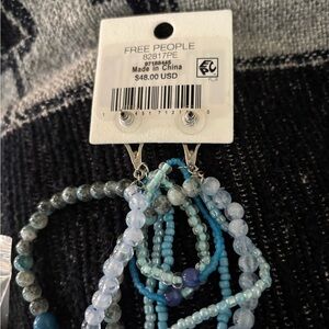 Free People Blue Beaded earrings